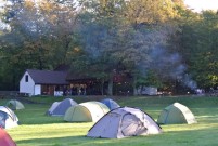 Morgenstimmung über dem Camp.